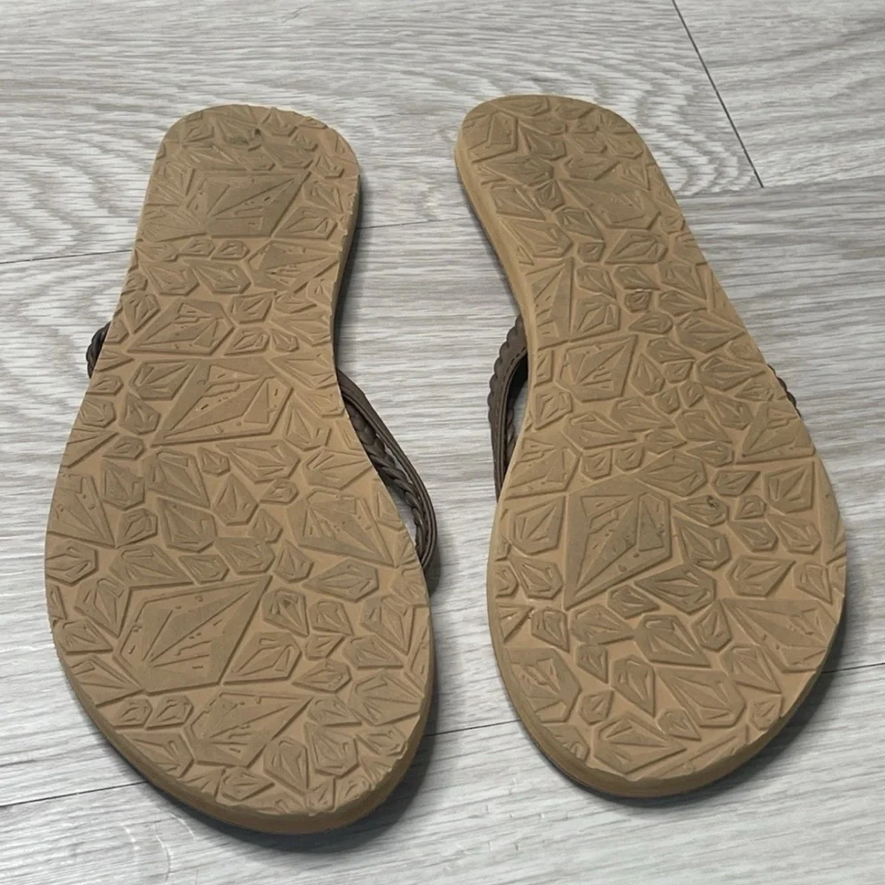 Volcom Flip Flops 8 Bohemian Boho Hippie Hipster Resortwear Vacation Euro-summer - Picture 3 of 3
